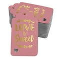 thumbnail image 1 of Inkdotpot Gold Foil Paper Hang Tags Love Is Sweet Wedding Favor Tags 100 Pack, 1 of 1