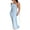 Blue, variant on Women's Summer Bodycon Long Dress, Solid Color Slant Shoulder Drawstring Backless Ruched Detail Dress