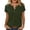 Army Green, variant on Ziynglg T-Shirts for Women Notch Neck Short Sleeve Tops Summer Casual Loose Tops Solid Color Work Office Tops