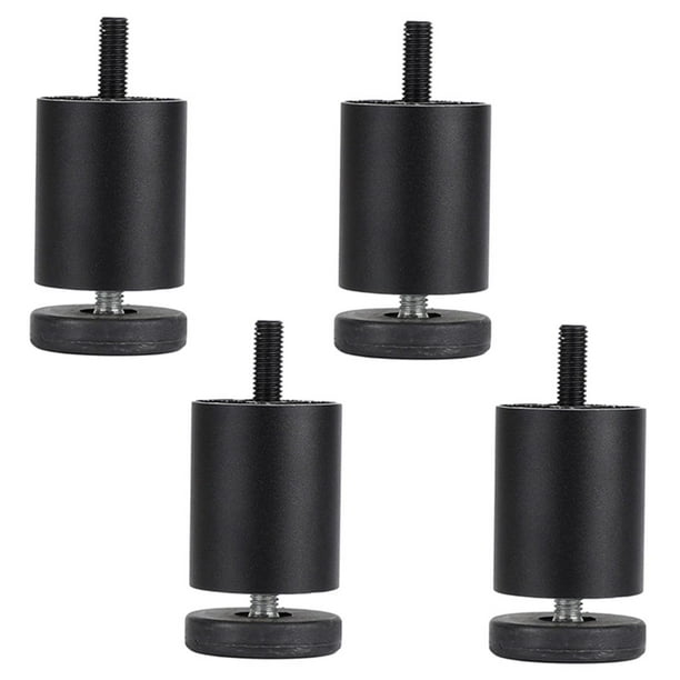 Patas ajustables de aleación de aluminio Sunnimix para muebles juego de 4 Negro 6cm