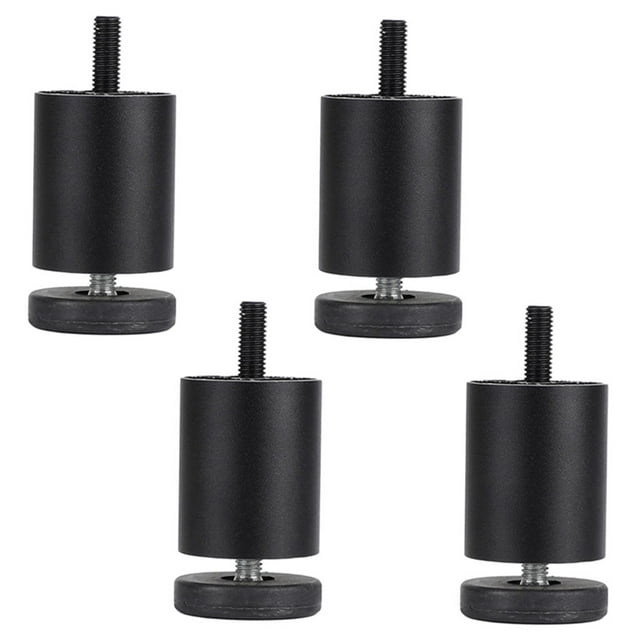 Patas ajustables de aleación de aluminio Sunnimix para muebles juego de 4 Negro 6cm