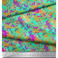 thumbnail image 2 of Soimoi Japan Crepe Satin Fabric Multicolor Camouflage Print Sewing Fabric Yard 42 Inch Wide, 2 of 3