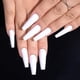 thumbnail image 1 of Uñas largas elegantes de color blanco con forma de stiletto, uñas largas acrílicas con forma de stiletto, 1 of 5