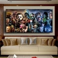 thumbnail image 4 of Colección de personajes de Thriller de película de terror, pintura en lienzo, carteles e impresión, arte de pared, imagen para sala de estar, decoración del hogar, 4 of 4