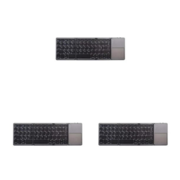Sidaley Teclado plegable, teclados de escritorio inalámbricos recargables, accesorios de oficina prácticos, regalo dulce multiusos Type1 NO1