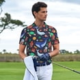 thumbnail image 4 of Daiia The Underwater World Pattern Men’s Polo Shirts,Solid Deck Shirt,Classic Fit, Breathable Cotton Polo for Casual and Sport Wear-4X-Large, 4 of 7
