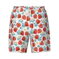 thumbnail image 4 of Lsque Mens Swim Trunks Strawberries Pattern - Bathing Suit Compression Liner - Beach Swim Shorts Swimwear - (S-3XL) - Stretch Quick Dry -Small, 4 of 9