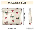 thumbnail image 3 of PU Leather Coin Purse Wallet Compact Water-Resistant Card Cases Money Organizers Ribbons and Hearts Pattern, 3 of 7