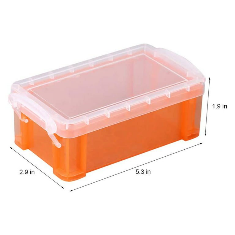 Small Plastic Box, Stackable Mini Plastic Storage Box with Lid, Clear  Plastic Organizer Container for Small Crafts Items - 6 Pack 