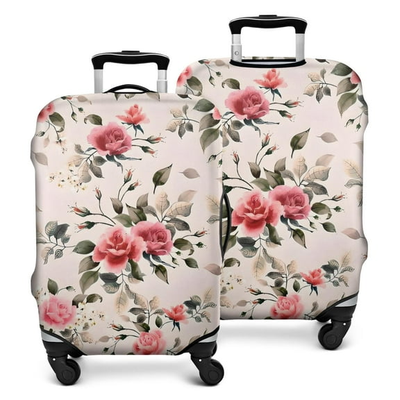 Pioneer Flower Floral Print Pattern Luggage Cover Fashion Suitcase Cover Baggage Covers Fit 25-28 Inch Luggage (Go Travel)