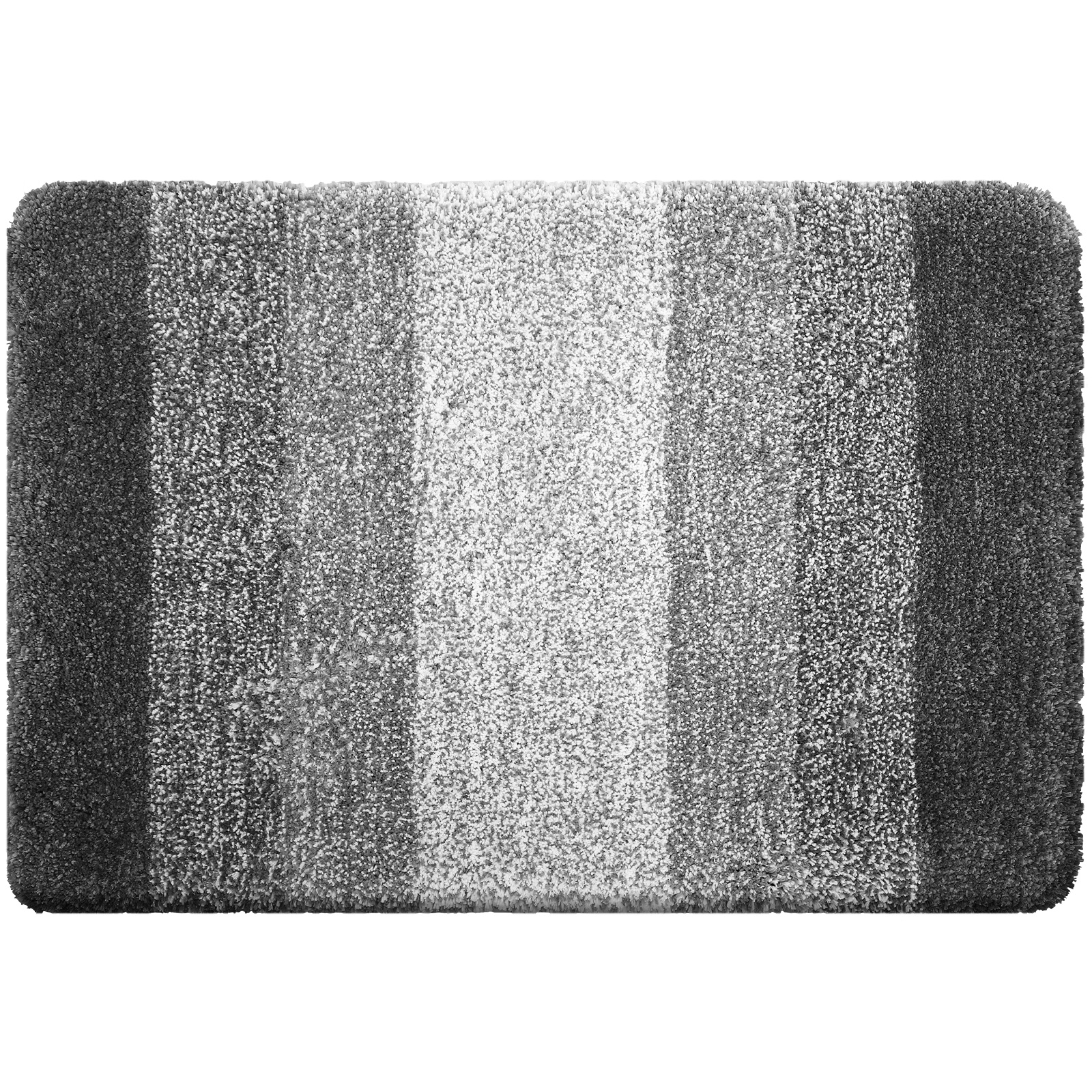 Buganda Microfiber Bathroom Rug, 16"x24", Gray photo 8