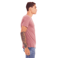 thumbnail image 4 of BELLA + CANVAS Texture Crew Neck T-Shirt for Men, Short Sleeve Tee, Cotton-Poly Blend, Mauve Slube, XL, 4 of 5