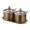 Golden, variant on Mightlink Stainless Steel Seasoning Jar with Glass Lid And Spoon,Kitchen Food Container Bowl for Coffee Bar Sugar Salt Spices Honey 1/2/3Pcs