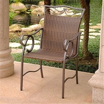 Valencia Resin Wicker/Steel Chairs-Color:Antique Brown