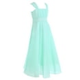 thumbnail image 7 of DPOIS Girls Kids Pleated A-line Chiffon Wedding Bridemaid Dance Prom Dress, 7 of 7