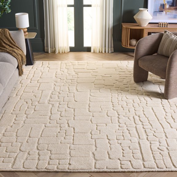 SAFAVIEH Manhattan Anabelle Geometric Area Rug, Ivory, 8' x 10'