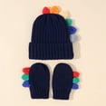 thumbnail image 5 of ZRBYWB Kids Winter Hat Baby Mittens Set Girls Boys Toddler Winter Warm Knit Cute Gloves Hat Set Soft Warm, 5 of 5