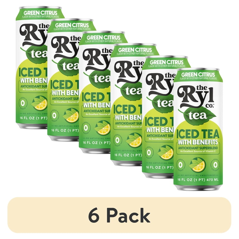Ryl Iced Green Tea Citrus, Zero Sugar, 16 fl oz, 6 Pack photo 1