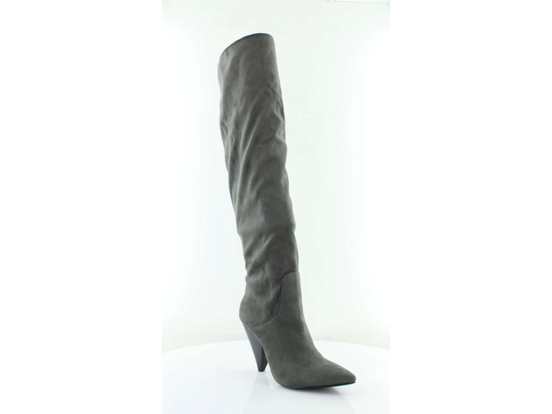 Fayen2 Leather Over The Knee Boots Grey Indigo Rd