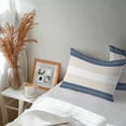 thumbnail image 6 of Outdoor Waterproof Throw Pillow Covers Set of 2 Cream Striped Decorative Pillowcases Lumbar Outdoor Pillows Cushion Case 20x12 Inch Ombre Blue Stripes Patio Pillows for Couch Sofa Bed Garden, 6 of 9