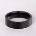 thumbnail image 6 of 6mm Simple Band Womens Men's 316L Stainless Steel Black Plating Engagement Rings, 6 of 6