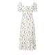 thumbnail image 1 of WILLBEST Vestidos con Curvas para Mujer, Vestidos Casuales de Verano para Mujer, de Manga Corta, con Cuello Cuadrado y Abertura Midi Grande, 1 of 2