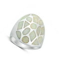 thumbnail image 4 of CHOOSE YOUR COLOR White Simulated Opal Shapes Ring .925 Sterling Silver Band CZ Female Size 7, 4 of 4