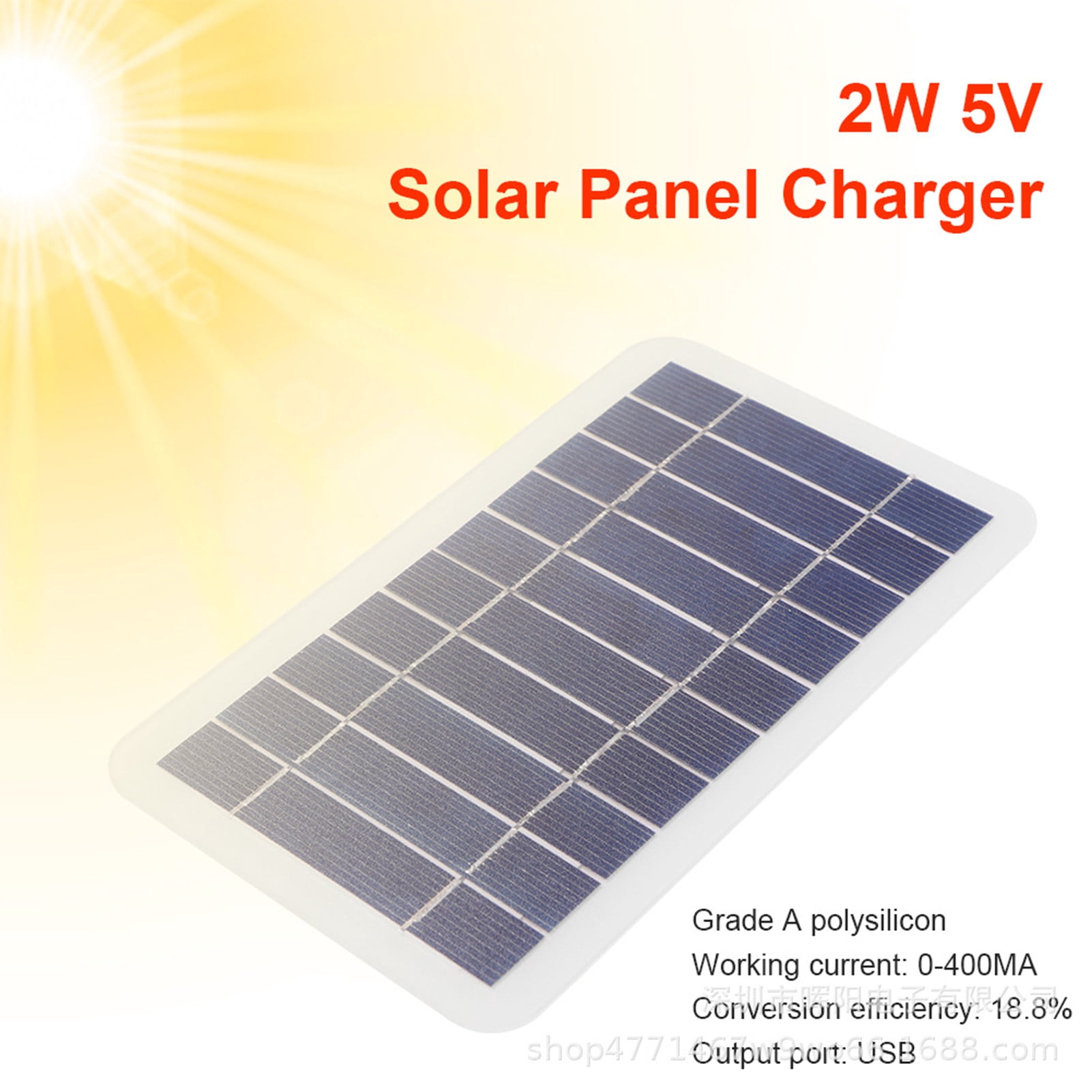 Solar Panel USB Output, Solar Station Panel, Portable Solar Panel Generator, Backpack Solar Charger 5V 2W With High Conversion For Security Camera, Cellphone, Power Banks