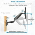 thumbnail image 2 of Single Monitor Wall Mount for 13 to 32 Inch Computer Screen, Gaming Monitor Wall Mount Arm Holds up to 17.6lbs, Height Adjustable Full Motion Wall Monitor Mount-VESA Mount 75x75,100x100, 2 of 5