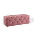 thumbnail image 3 of Modway Amour 48" Tufted Button Entryway Performance Velvet Bench in Dusty Rose, 3 of 5