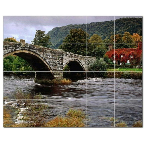 Bridge Photo Ceramic Tile Mural Kitchen Backsplash Bathroom Shower, 404271-S54