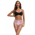 thumbnail image 4 of Unique Bargains Women's Lace Lingerie Hipsters Hollow Out Panties 3XL Pink, 4 of 6