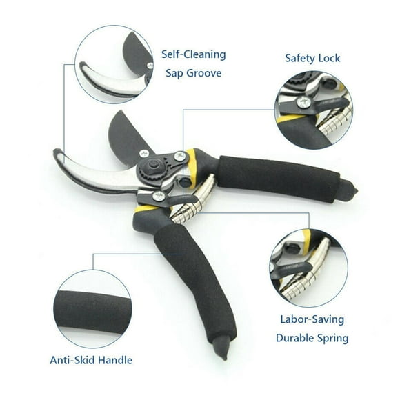 DYNWAVECA Plant Shears, Gardening , Tree Pruning Clippers with Comfortable Grip, Flower Tools, Trimming Tools, Scissors for Branches Tree, Gift