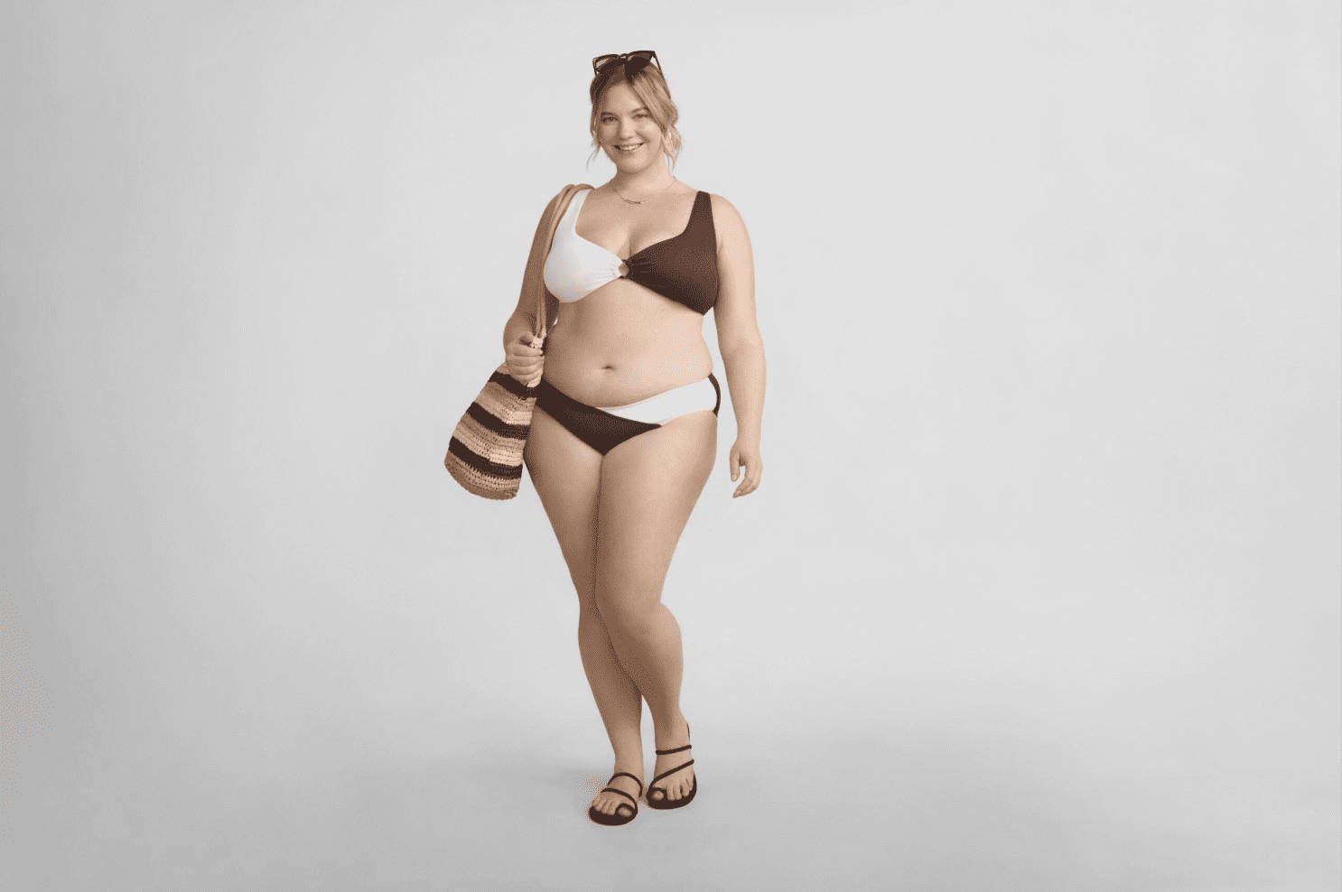 Time and Tru Women's Collections Ring Front Bikini Top, Sizes XS-XL