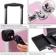 thumbnail image 2 of Yaheetech 4 in 1 Aluminum Rolling Cosmetic Makeup Train Cases Trolley, Pink, 2 of 14