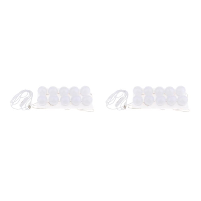 Destyer Vanity Style LED Mirror Lights Bulbs Lamp Cosmetic Kit 10 Bulbs 2Set