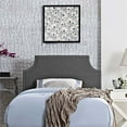 thumbnail image 2 of Modway MOD-5390 Laura Tête de Lit Rembourrée en Lin Format Simple avec Garniture de Clous Décoratifs, Tissu Gris, 2 of 2