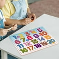 thumbnail image 3 of HILABEE Shape Matching Puzzle Busy Board Puzzles Activities Wooden Sorting Blocks Numbers, 3 of 6