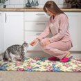 thumbnail image 3 of Pioneer Flower Floral Print Pattern Kitchen Rugs Sets Of 2,Anti Fatigue Kitchen Mat Rugs Non Slip Washable,Decorative Kitchen Floor Mats for Kitchen,Sink,Laundry,17"x30"+17"x47", 3 of 7