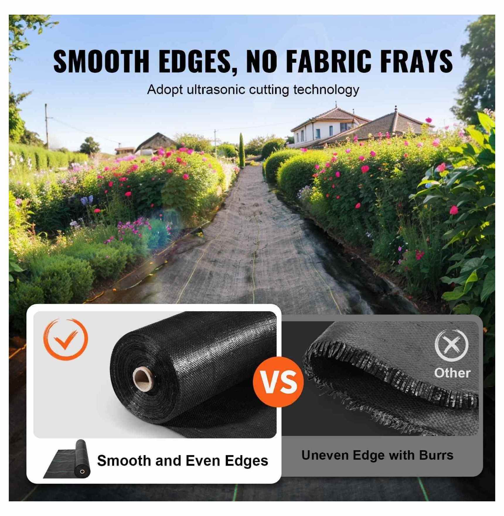 Weed Barrier Fabric 3x300ft Heavy Duty Landscape Fabric, Garden Weed Control Fabric for Landscaping, Driveway, Ground Cover, Weed Mat