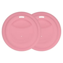 Uxcell 3.15IN Inner Silicone Cup Lids [2PCS] - Coffee Mug Covers for Round Glass Mugs & Tea Cups & Plastic Cup [Pink]