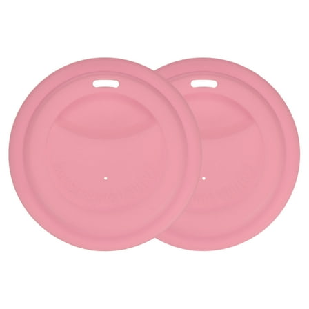 Uxcell 3.15IN Inner Silicone Cup Lids [2PCS] - Coffee Mug Covers for Round Glass Mugs & Tea Cups & Plastic Cup [Pink]