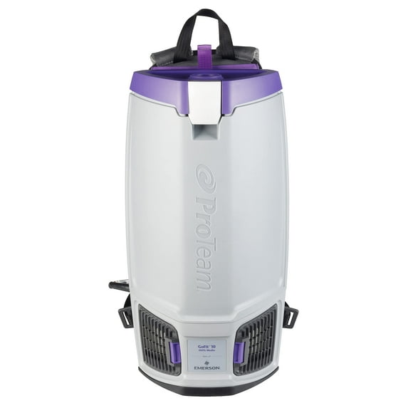 Aspiradora de mochila comercial ProTeam GoFit 10 con soplador de 1,5 pulgadas y cepillo para superficies duras con mezcla de nailon y crin de caballo, con cable, 107800