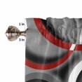 thumbnail image 5 of Grey Geometric Kitchen Valances for Windows 42x12 Inch Kitchen Curtains Valances Rod Pocket Modern Abstract Black White Red Striped Bathroom Window Valances for Window Treatment Decor, 5 of 6