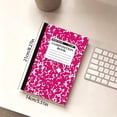 thumbnail image 3 of Composition Notebook Marble Composition Notebooks Wide Ruled Composition Books Marble Cover Notepad 30 Sheets Lined Cute Journal Notebooks Classroom Office Supplies, 8.3" x 5.5", Hot Red, 3 of 3