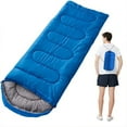 thumbnail image 2 of Lightweight Sleeping Bag for Camping & Office – Hollow Cotton Filling, 180cm x 75cm, Unzips to Blanket, Compact Carry Bag (Red), 2 of 18