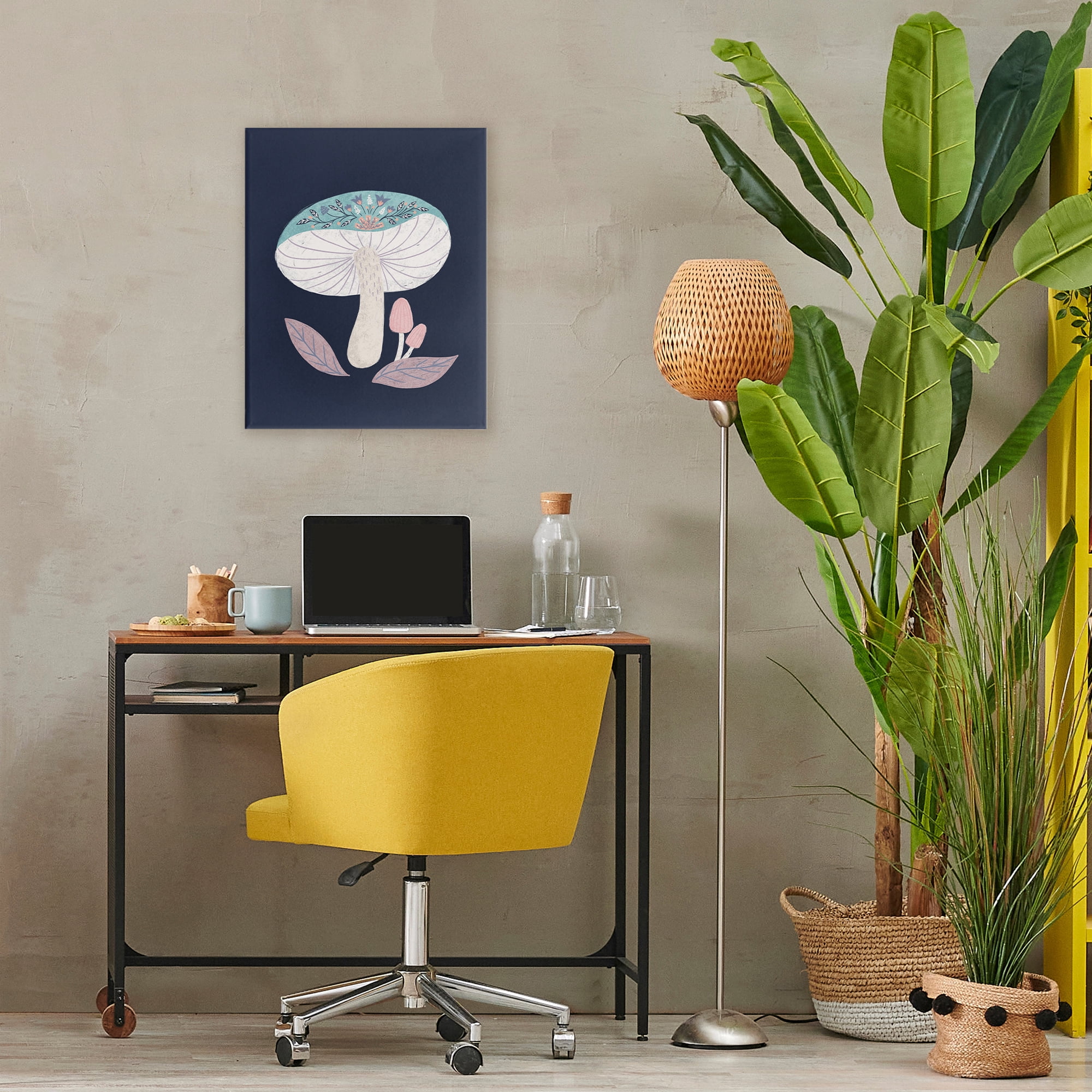 Stupell Industries Floral Cottage Mushroom Canvas Wall Art, design by Metka Hiti
