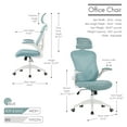 thumbnail image 7 of Porthos Home Raif Office Chair, Mesh Back, Central Tilt, Flip-up Armrests, 7 of 7