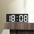 thumbnail image 2 of Despertador digital Pantalla Snooze 2 alarmas Control de voz USB Temperatura de atenuación para Viajes, 2 of 6