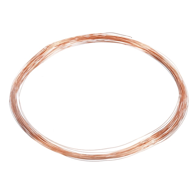 Hilo de cobre sólido de 32.8 pies, calibre 30, 99.9% cobre puro, hilo de cuentas suave de 0.25 mm